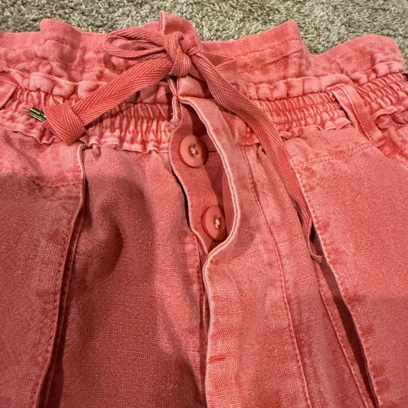 Free People Coral Bright Cargo Pants NWT - Picture 5 of 6